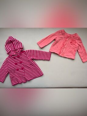 Adorable Girls’ Pink Sweater & Cardigan Set – Cute & Cozy! 💕